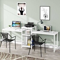 Zizuva Tasarım 250x75x60 CM İki Bölmeli Çalışma Masası