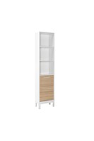 Adore Mobilya London 5 Raflı Kapaklı Kitaplık-Meşe-Beyaz 45x202x26 CM (GxYxD)