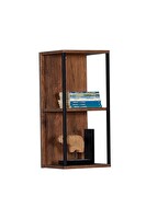 Adore Mobilya Profile Duvar Rafı-Koyu Ceviz(Oslo Ceviz) 30x63x25 CM