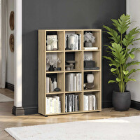 Adore Mobilya Cubic Kitaplık Florida Meşe 104x140.5x30 CM