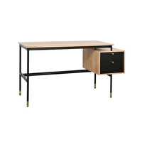 Adore Mobilya Madrid 2 Çekmeceli Çalışma Masası Ceviz-Siyah 137.5x54x76 CM
