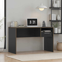 Adore Mobilya Concept Kilitli Çekmeceli Çalışma Masası - Antrasit-Kontra 120x75x60 CM