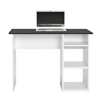 Adore Mobilya Vera 101x75x45 CM 3 Raflı Çalışma Masası Beyaz Antrasit GxYxD