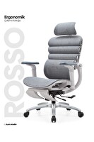 Karr Office Rosso Ergonomik Çalışma Koltuğu Gri