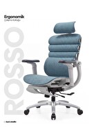 Karr Office Rosso Ergonomik Çalışma Koltuğu Mavi
