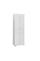 Adore Mobilya Diamond 4 Kapaklı Tek Çekmeceli Dolap-Parlak Lake Beyaz 60x187x38 CM (GxYxD)