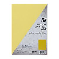 Umur 80 G 250 Yaprak Sarı A4 Renkli Fotokopi Kağıdı