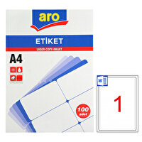 Aro AE-2001 199.6x289.1 MM Tekli 100 Sayfa Beyaz Sevkiyat ve Lojistik Etiketi