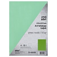 Umur 80 GR 250 Yaprak Yeşil A4 Renkli Fotokopi Kağıdı