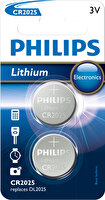 Philips CR2025P2/01B 2025 3V 2'li Mini Düğme Pil