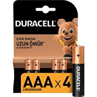 Duracell Alkalin 4'lü AAA İnce Kalem Piller