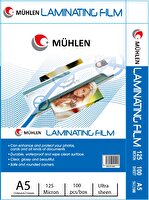 Mühlen A5-125 A5 Boyutlu 125 Mikron 100 Adet Laminasyon PVC Filmi