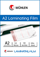 Mühlen A2-125 A2 Boyutlu 125 Mikron 100 Adet Laminasyon PVC Filmi