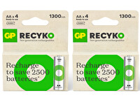 GP Batteries ReCyko 1300 1.2 V Ni-MH Şarj Edilebilir 8'li AA Kalem Pil