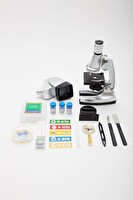 Nikula 50X-100X-200X-400X-600-1200X  Çocuklar için Eğitici  Projektörlü Mikroskop Seti