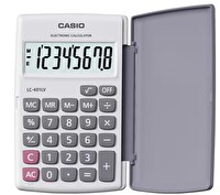 Casio LC-401LV-WE 8 Hane Beyaz Cep Tipi Hesap Makinesi