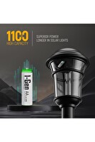 I-Gen Batteries 2 Adet AA Şarj Edilebilir Pil 1100mAh 1.2v Kalın Kalem AA Pil Güneş Enerjili Aydınlatmalar