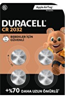 Duracell CR 2032 3V 4’lü Paket Lityum Düğme Pil