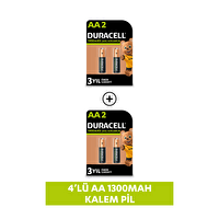 Duracell Şarj Edilebilir AA 1300 mAh Pil - 4'lü Paket