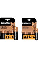 Duracell Alkalin 4'lü AA ve AAA Pil Seti