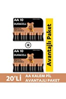 Duracell Alkalin AA Kalem Pil - 1.5V LR03/MN2400 20'li Paket