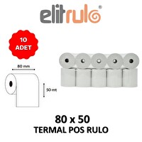 Elitrulo Termal Pos Rulo 80 MM x 50 M - 10 Adet