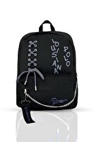 Louisiana Polo 1141 Laptop Bölmeli Siyah - Füme  Okul Çantası