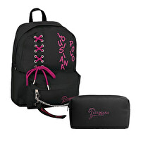 Louisiana Polo 1141 Okul Seti - Sırt Çantası ve Kalemlik Pembe