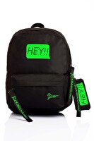 Louisiana Polo 1525 Laptop Bölmeli Hey Siyah Yeşil Okul Çantası