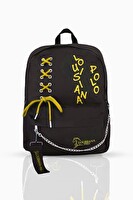 Louisiana Polo 1141 Laptop Bölmeli Siyah Sarı  Okul Çantası