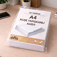 Ofisomi Kuşe Yapışkanlı Sticker Kağıt A4 Mat 90 Gr/m² 50 Adet-Paket