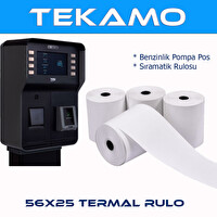 Tekamo 56x25 Pompa Yazarkasa Termal Pos Rulosu 10 Adet