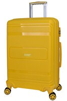 Elatae V305 Premium Polipropilen Kırılmaz Sarı Büyük Boy Valiz