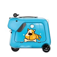 Airwheel SQ3 Çocuklar İçin Mavi Elektrikli Binilebilir Scooter Kabin Boy Valiz