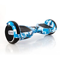 Citymate Elektrikli Kaykay 6.5" Mavi Kamuflaj Grafity Desenli Akıllı Hoverboard - Çanta Hediyeli