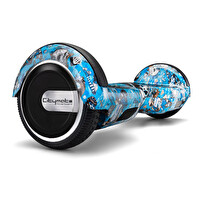Citymate Elektrikli Kaykay 6.5" Mavi Kurukafa Grafity Desenli Akıllı Hoverboard