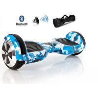 Smart Balance Smart Scooter Mavi Kamuflaj Elektrikli Kaykay Bluetooth Speakerlı Hoverboard - Çanta Hediye