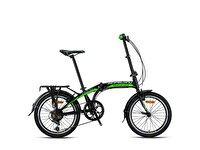 Kron Fold 3.0 20 Jant 7 Vites Siyah Gri Yeşil Katlanabilir Bisiklet