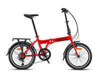 Kron Fold 4.0 20 Jant V Fren 7 Vites Kırmızı SiyahKatlanabilir Bisiklet