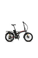 Kron Elektrone Pasific 20 Jant E-Bike  MD 7 Vites Siyah-Füme Kırmızı Elektrikli Katlanır Bisiklet