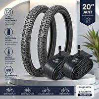 Servis Throne 20x1.95 Bisiklet Lastik Seti - 2 Dış Lastik 2 İç Lastik