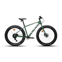 Carraro Buffalo Apex 26 Jant 430H 11-V HD Mat Koyu Yeşil-Beyaz Kalın Tekerlekli Dağ Bisikleti