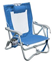 Gci Outdoor Bi-fold 4 Kademeli Katlanır Mavi Plaj Sandalyesi