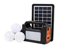 Princo PR-392 Mini Solar Lighting Sistem Güneş Panelli Şarjlı LED Fener Solar Kamp Lambası Seti