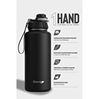 Stevig Black ST-210 1 Hand Leak-Proof 1 L Siyah Sızdırmaz Çelik Termos