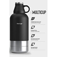 Stevig ST-212 4 Multi-Cup 1.9 L Siyah Çelik Termos