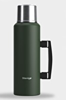 Stevig 4 Camp Klasik Vakumlu Kulplu Çelik Termos 1.5 L Yeşil ST-206