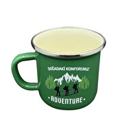 Orcamp OUT-1900 Retro Emaye Kupa Bardak Adventure Yeşil