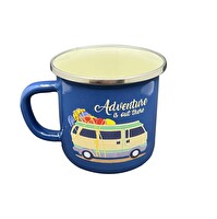 Orcamp (OUT-1900) Adventure Mavi Retro Emaye Kupa Bardak