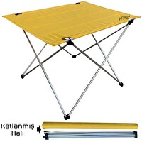 Argeus 54001 Sarı Katlanabilir Alüminyum Masa